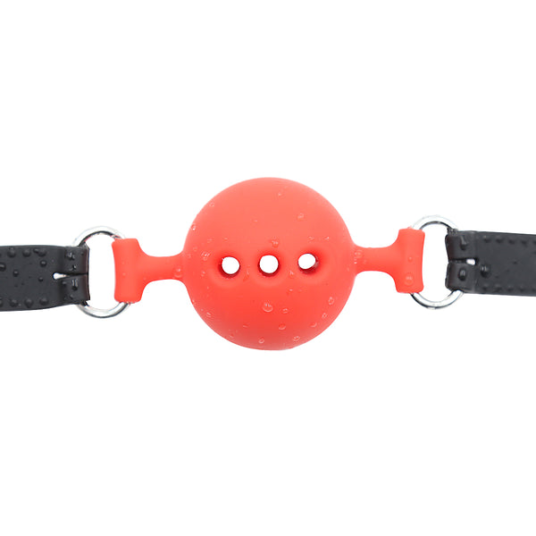 Mouth Ball Gag with  Silicone Black Red Adult Sex Play