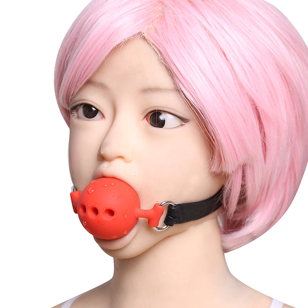 Mouth Ball Gag with  Silicone Black Red Adult Sex Play