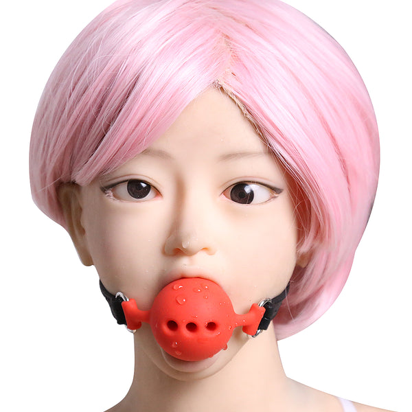 Mouth Ball Gag with  Silicone Black Red Adult Sex Play