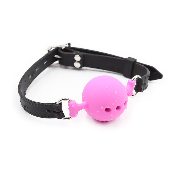 Mouth Ball Gag with  Silicone Black Pink Adult Sex Play