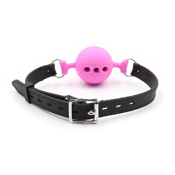 Mouth Ball Gag with  Silicone Black Pink Adult Sex Play
