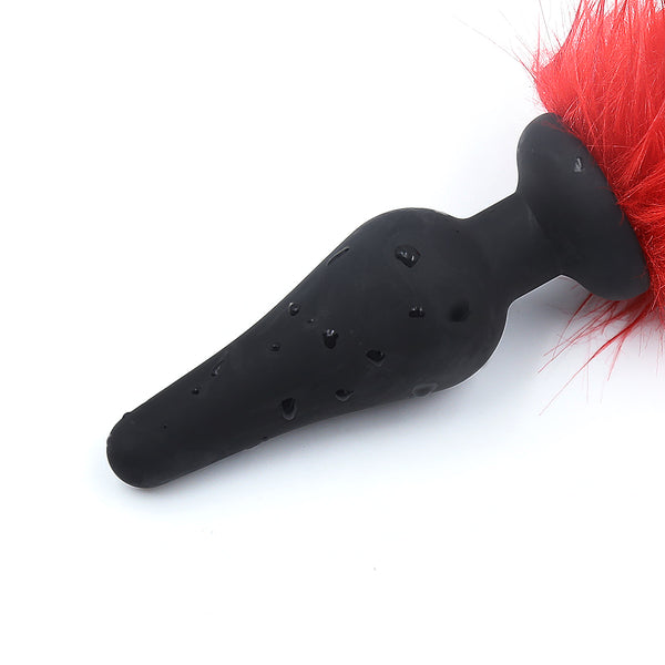 Long Faux Fur Fox Tail with Silicone Anal Plug