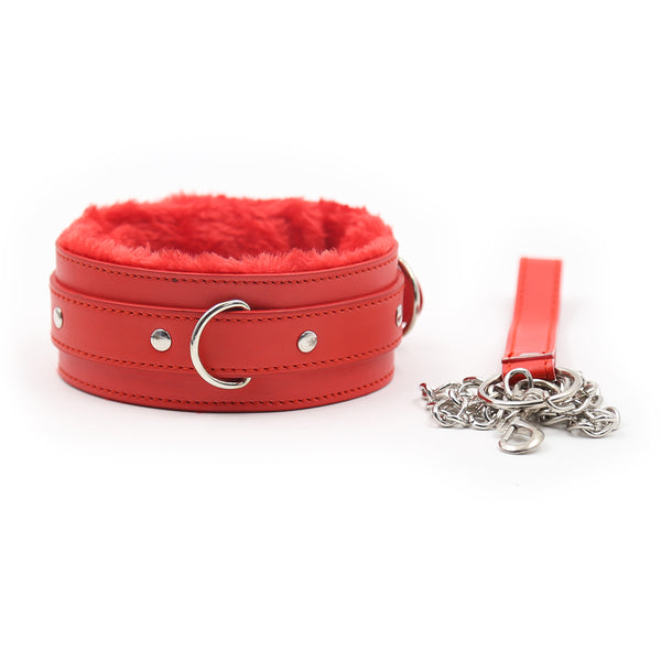 BDSM Fur Lined Collar Restraints