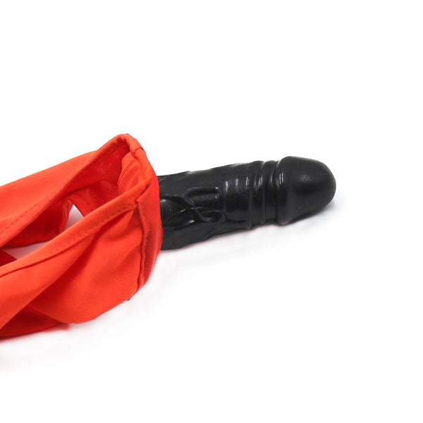 Briefs with Dildo  Polyester TPR BDSM Red