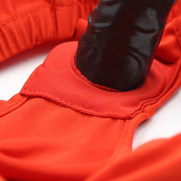 Briefs with Dildo  Polyester TPR BDSM Red