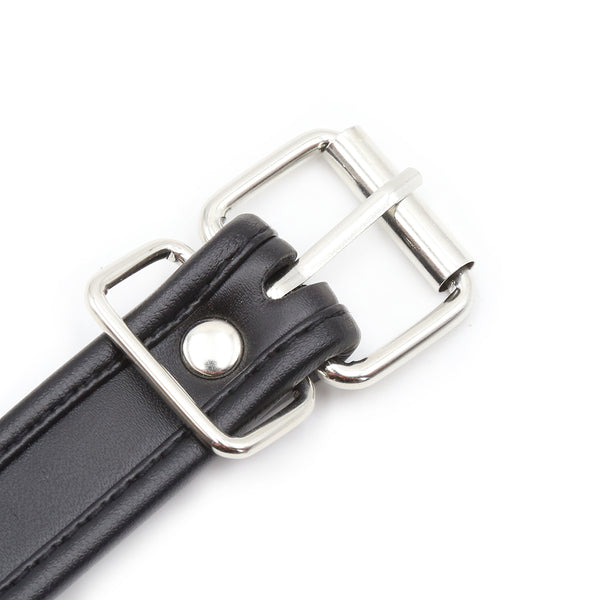 口ボールギャグ PUメタルアクセサリー付き 直径4.5cm 大人のセックスプレイ