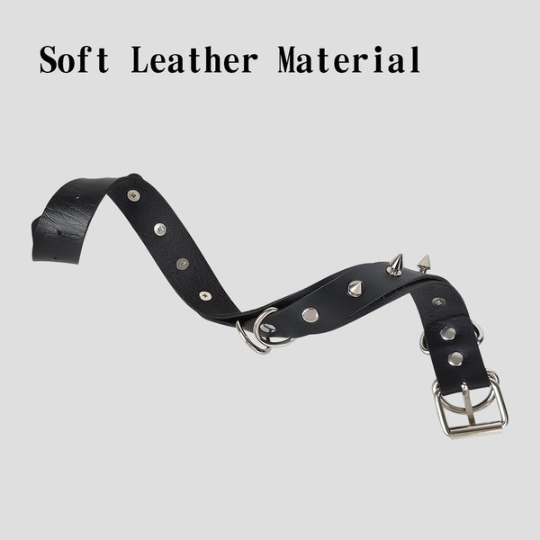 Collier de bondage avec rivets en acier pour jeux BDSM 